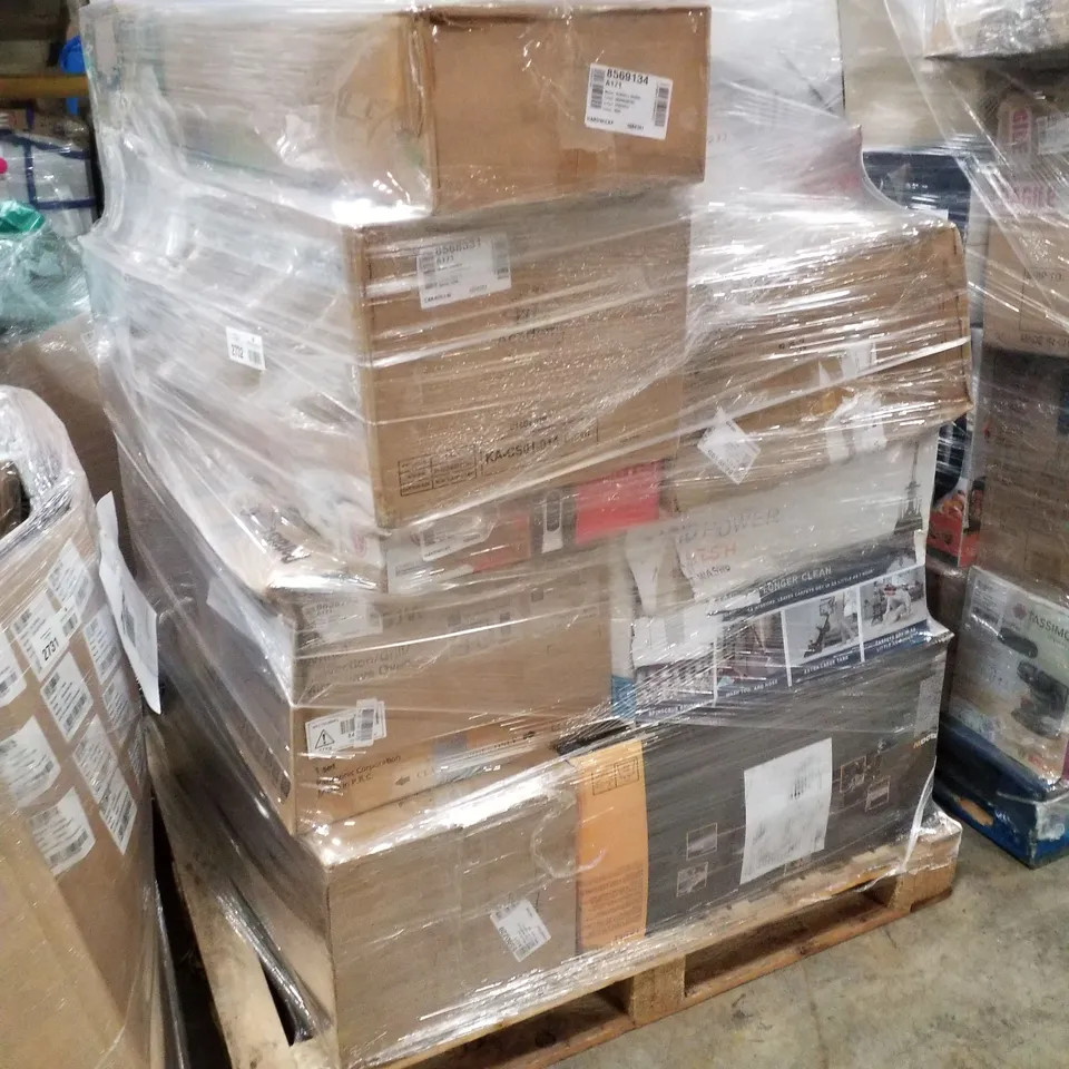 PALLET OF APPROXIMATELY 19 UNPROCESSED RAW RETURN HOUSEHOLD AND ELECTRICAL GOODS TO INCLUDE;