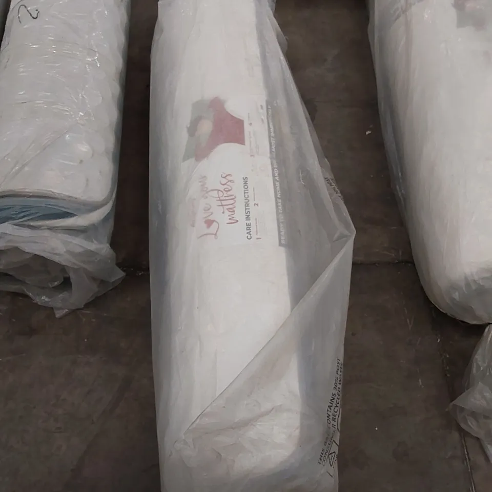 QUALITY BAGGED AND ROLLED 135cm DOUBLE SIZED AIRSPRUNG MATTRESS 