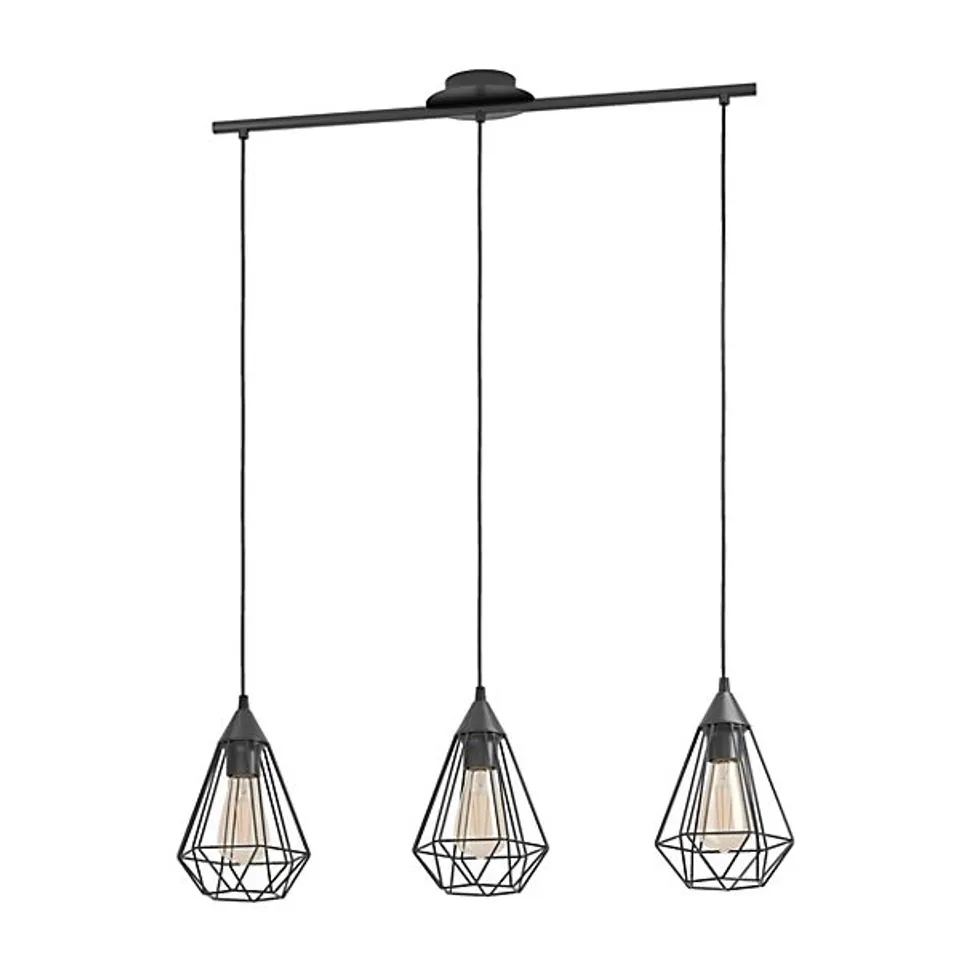 BOXED EGLO 3 SET PENDANT E27 BLACK TARBES