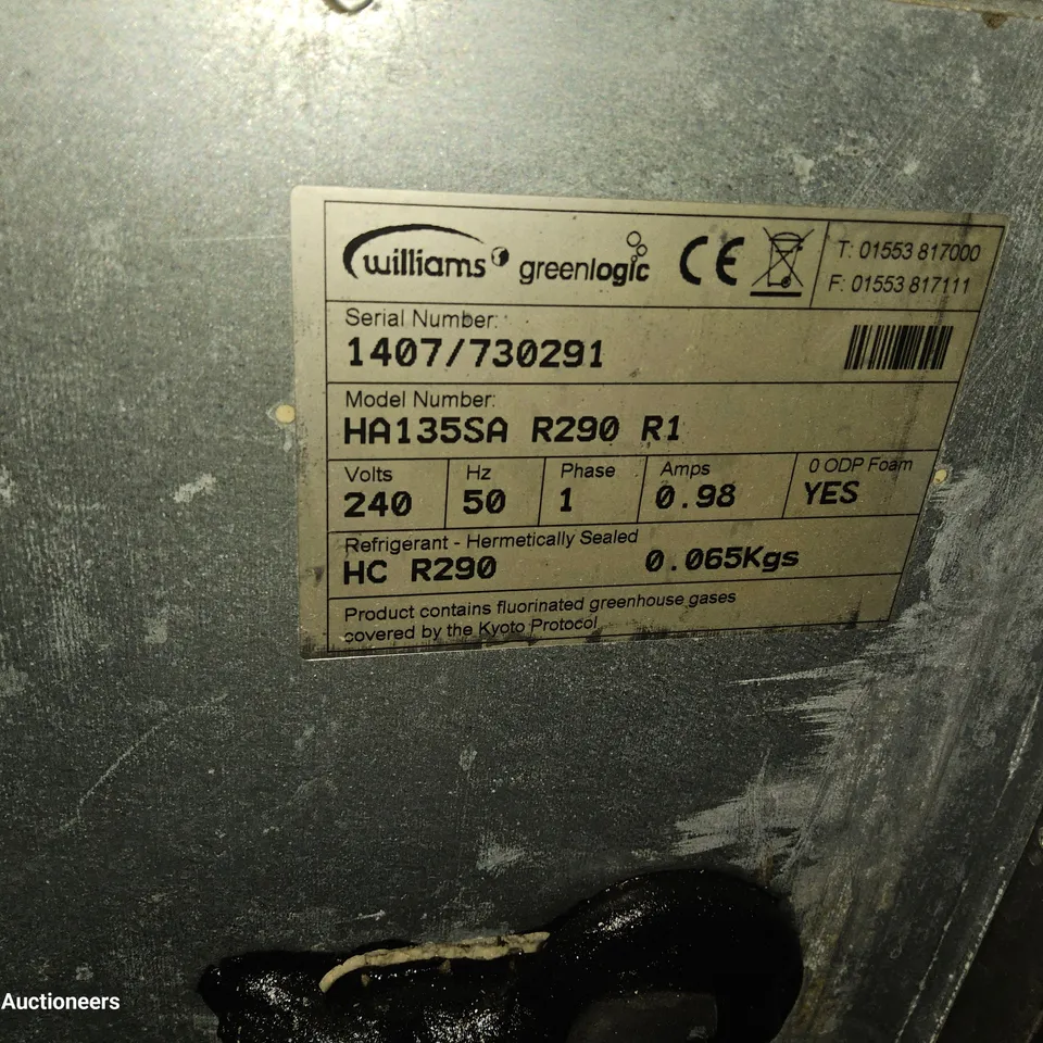 WILLIAMS UNDER COUNTER FRIDGE HA135