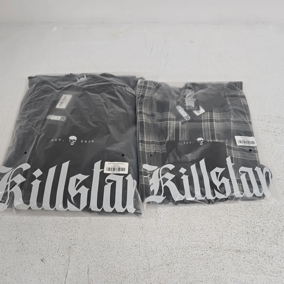LOT OF APPROXIMATELY 32 BRAND NEW KILLSTAR ITEMS TO INCLUDE GRIM GRETCHEN DRESSES AND UNEARTHY GROVE TOPS - VARIOUS SIZES