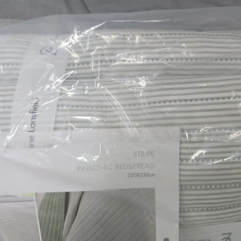 CATHERINE LANSFIELD STRIPE BEDSPREAD, 220 X 230 CM