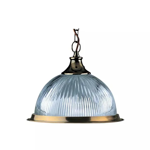 BOXED SEARCHLIGHT AMERICAN DINER 1 LIGHT PENDANT FINISH: ANTIQUE BRASS