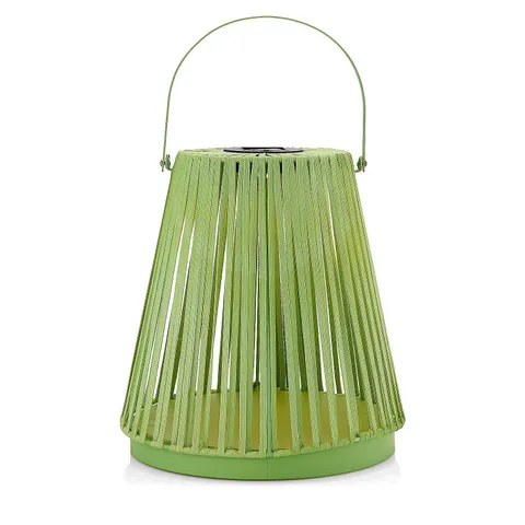BOXED MY GARDEN STORIES BRAIDED ROPE MEDIUM SOLAR POWERED LED LANTERN