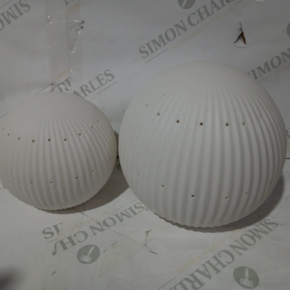 K BY KELLY HOPPEN SET OF CERAMIC LIGHT UP ORNAMENTS