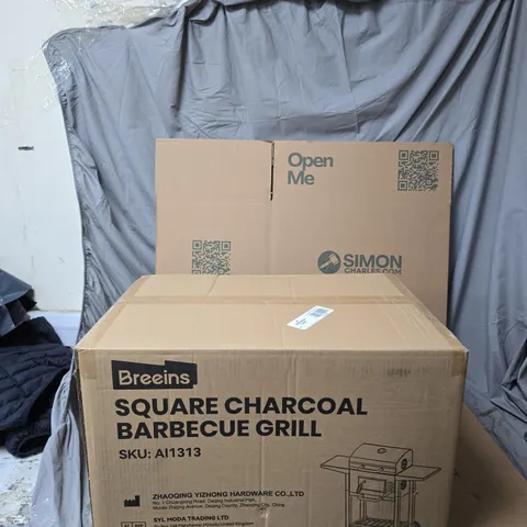 BREENS SQUARE CHARCOAL BBQ GRILL – BOXED, SKU AI1313