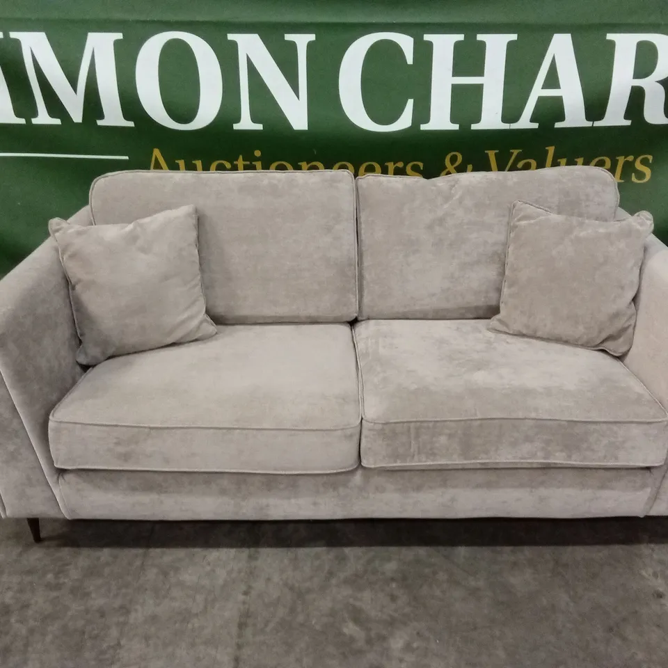 MESSINA 3 SEATER STANDARD BACK FABRIC SOFA - NATURAL RRP £649