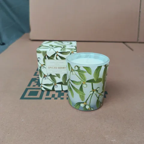 GISELA GRAHAM LONDON - SPICED BERRY CANDLE – CERAMIC CUP WITH BOTANICAL PRINT - BOX OF 12