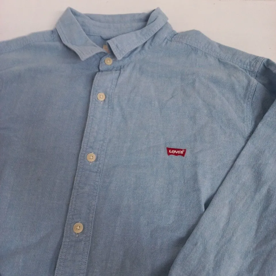 LEVI'S DENIM SHIRT – LIGHT BLUE, LONG SLEEVE - SIZE L