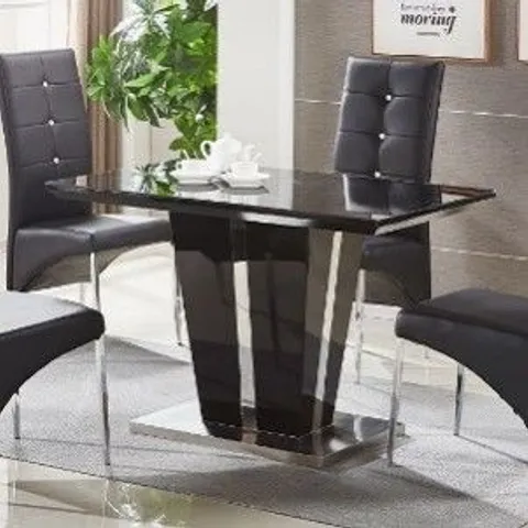 BOXED MOZART DINING TABLE - BLACK (3 BOXES)