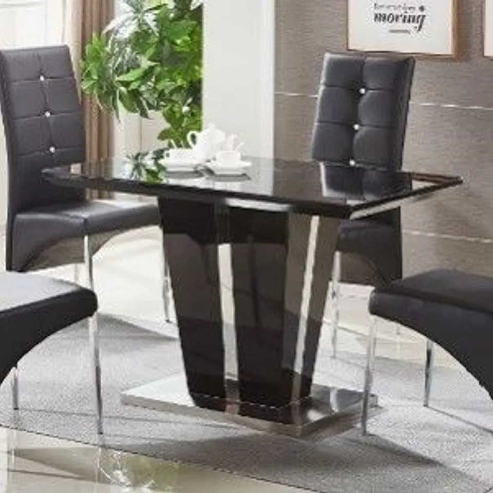 BOXED MOZART DINING TABLE - BLACK (3 BOXES)