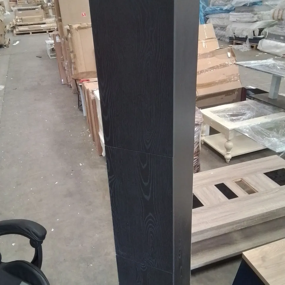 TALL 3 DOOR CORNER CABINET -BLACK-