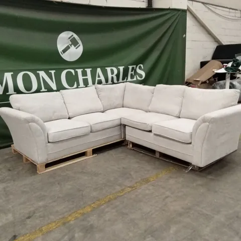 DURY CHUNKY WEAVE STANDARD BACK CORNER GROUP SOFA - NATURAL