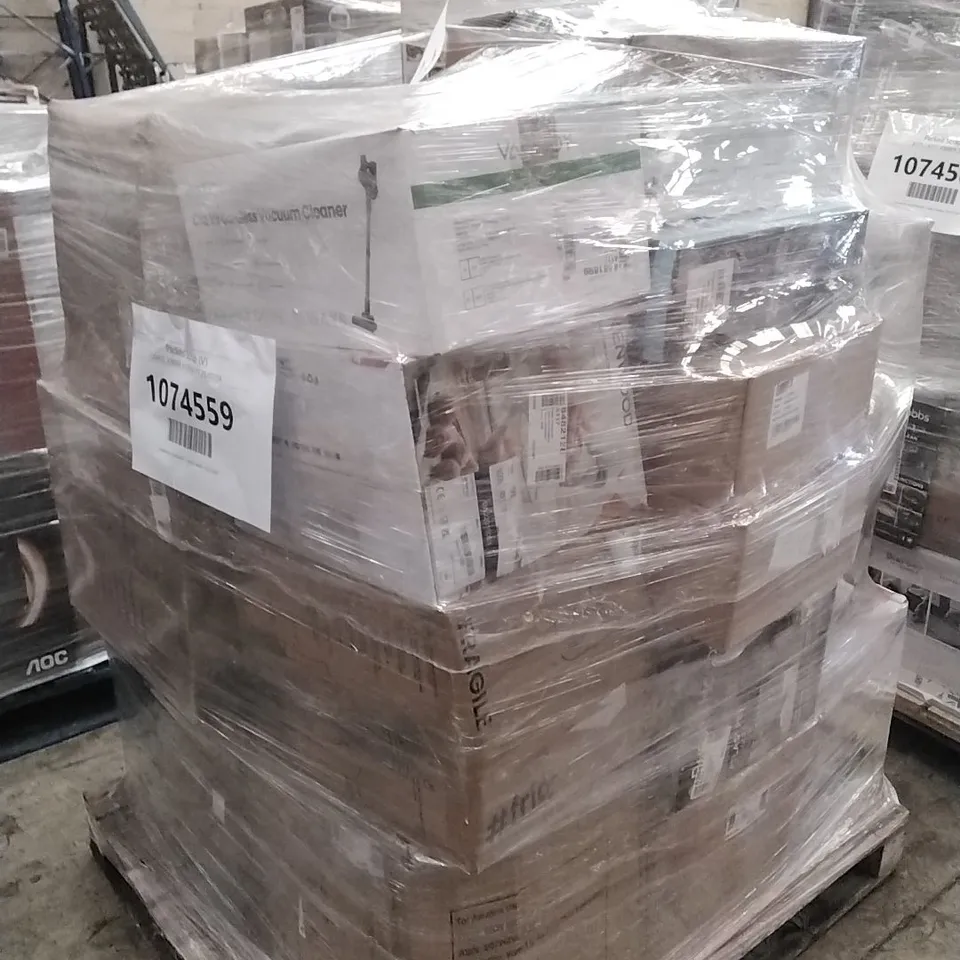 PALLET OF APPROXIMATELY 23 UNPROCESSED RAW RETURN HOUSEHOLD AND ELECTRICAL GOODS TO INCLUDE;