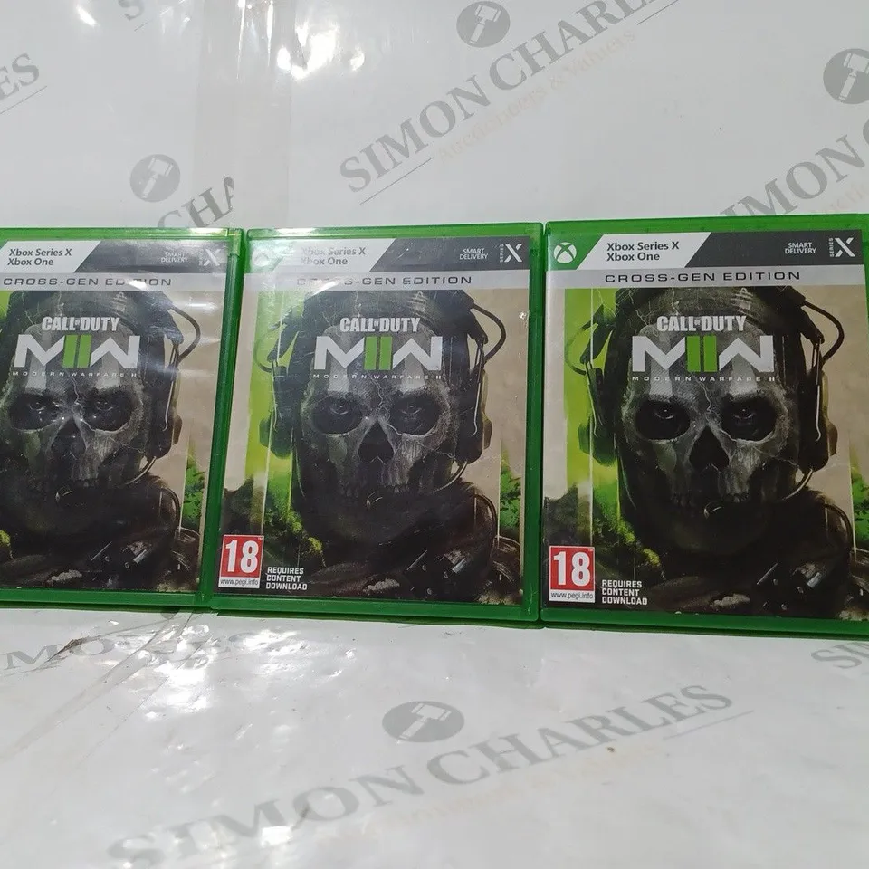 3 ASSORTED CALL OF DUTY MW2 XBOX ONE GAMES