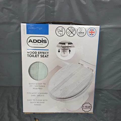 BOXED ADDIS WOOD EFFECT TOILET SEAT