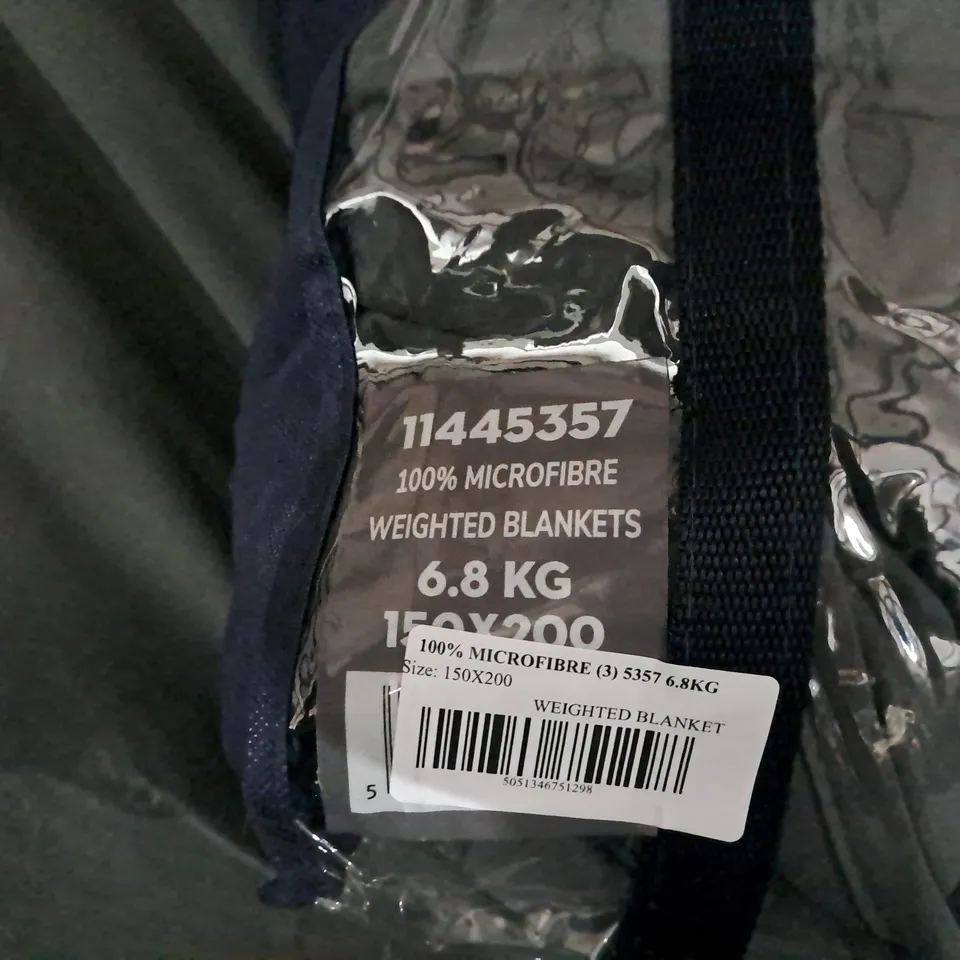 SEALED BLACK WEIGHTED BLANKET- 150X200 CM  6.8KG