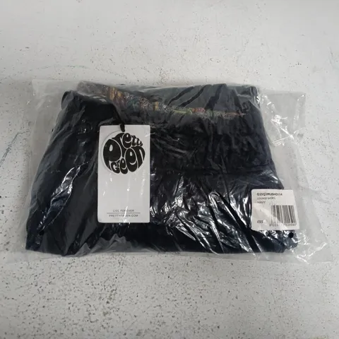 BAGGED PRETTY GREEN LOUNGE SHORTS IN NAVY - LARGE