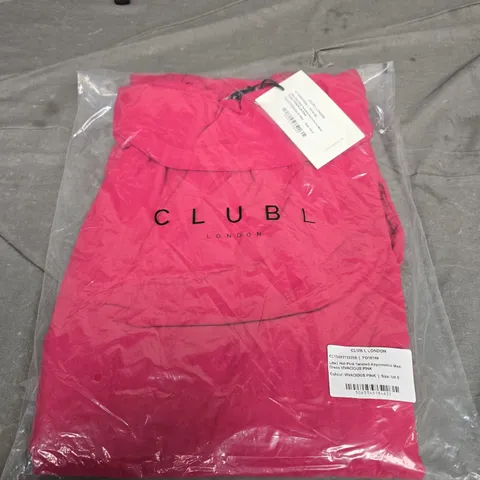 BAGGED CLUB L HOT PINKTWISTED MAXI DRESS - SIZE 8