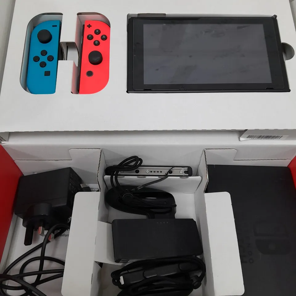 BOXED NINTENDO SWITCH CONSOLE (NEON RED/NEON BLUE)