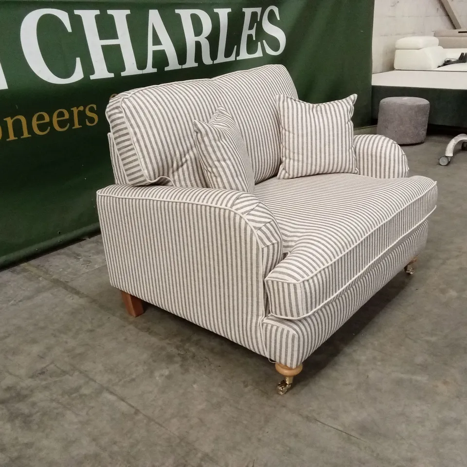 BAY STRIPE SNUGGLE CHAIR RRP £849