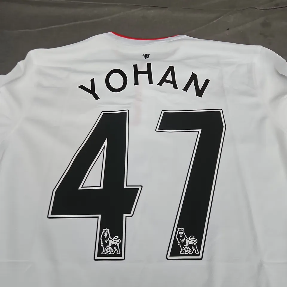 PERSONALISED MANCHESTER UNITED FC AWAY JERSEY 2012/13 - YOHAN 47 -SIZE L