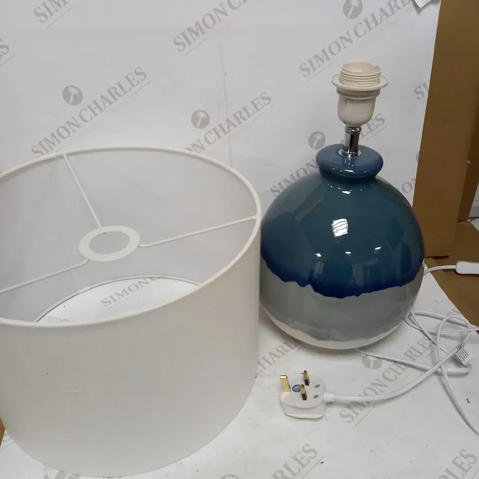 JOHN LEWIS MARTHA BLUE CERAMIC TABLE LAMP