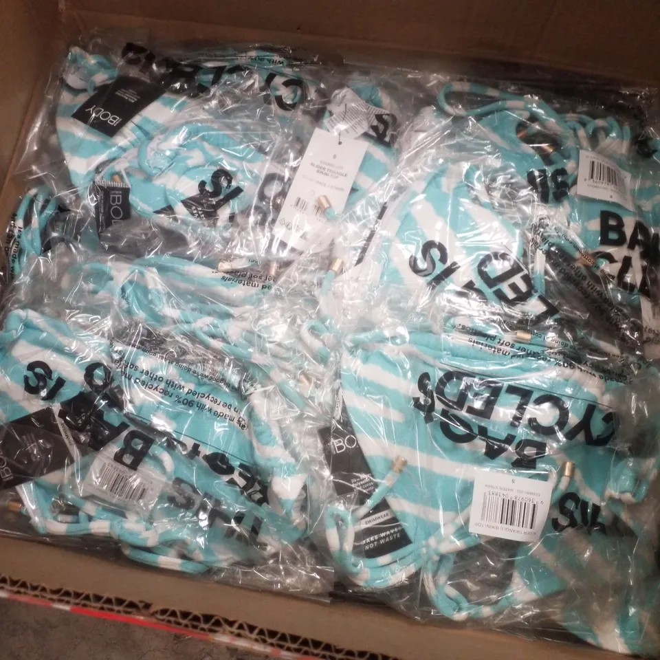 PALLET CONTAINING ASSORTED CLOTHING INCLUDING BIKINI TOPS, TRIM SHORTS & CREW SOCKS