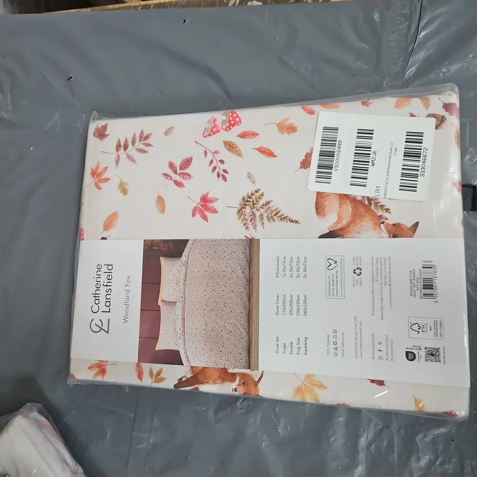CATHERINE LANSFIELD WOODLAND FOX DUVET COVER SET – DUVET COVER 135X200 CM WITH 2 PILLOWCASES