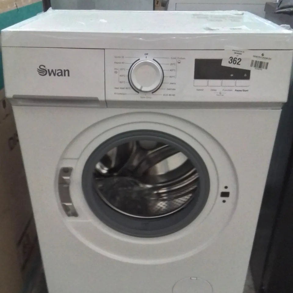 SWAN FREESTANDING WASHING MACHINE IN WHITE [DOOR MISSING]