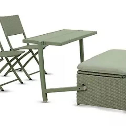 BOXED MY GARDEN STORIES MULTIFUNCTIONAL GARDEN STORAGE BENCH &2X CHAIRS NATURAL