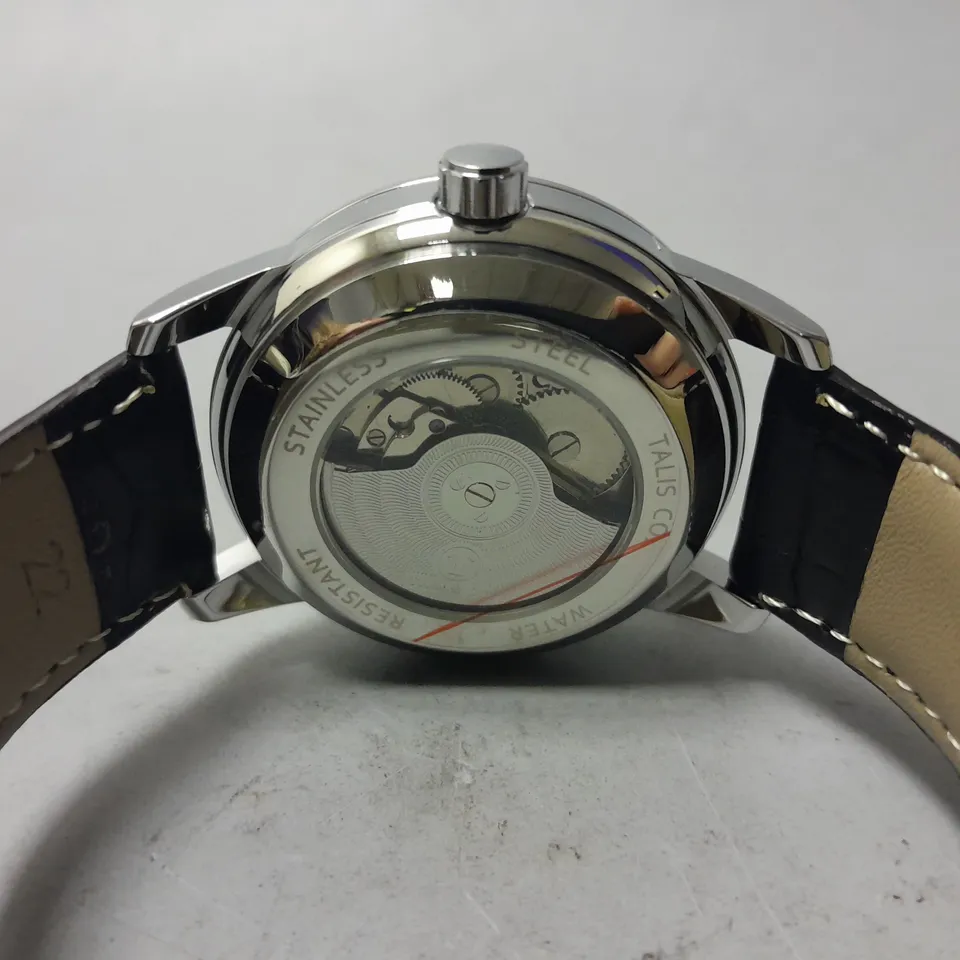TALIS CO ASTRO AUTOMATIC WATCH WITH BLACK COLOURED WATCH FACE