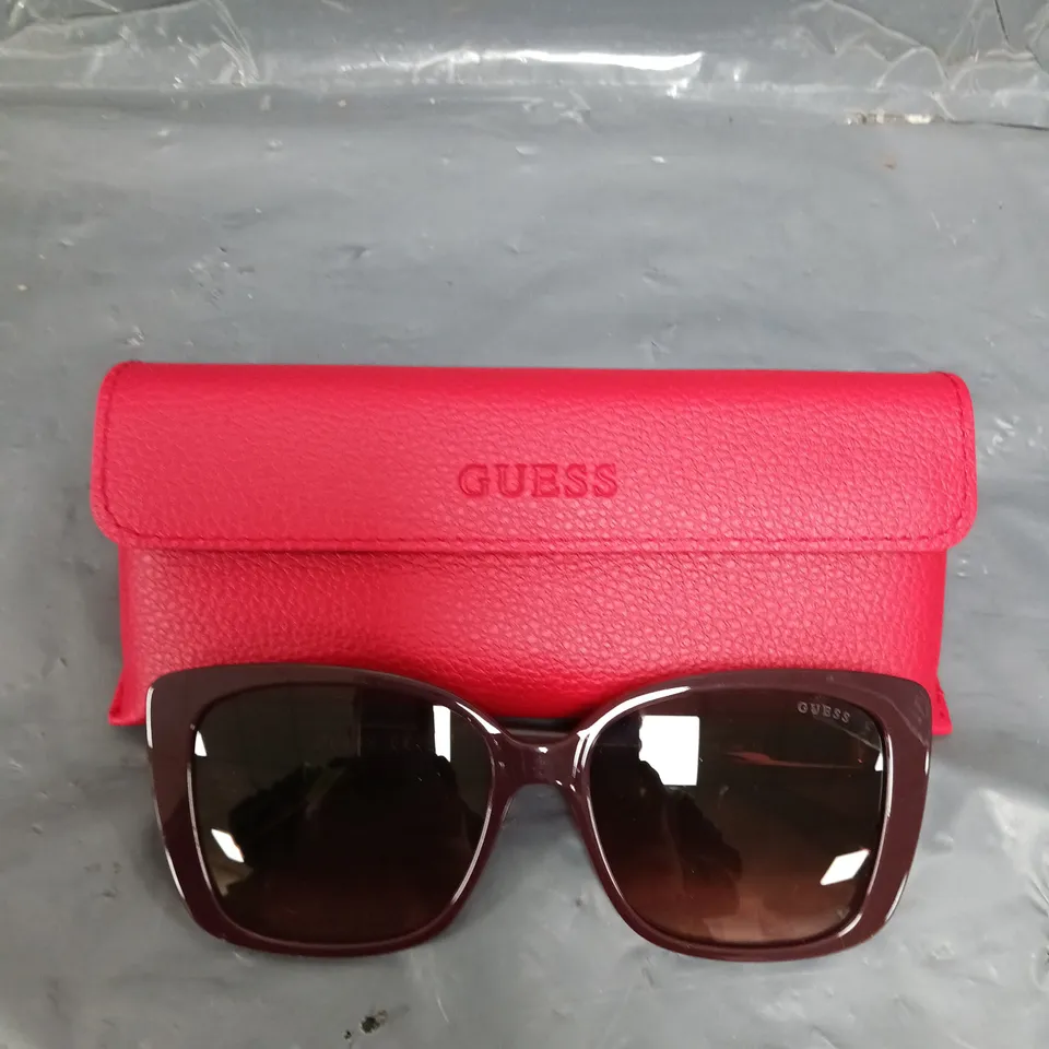 Guess Shiny Bordeaux Square Sunglasses RRP £105