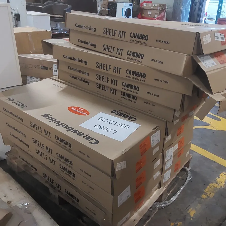 PALLET CONTAINING APPROXIMATELY 14X CAMSHELVING SHELF EXTENSION KITS