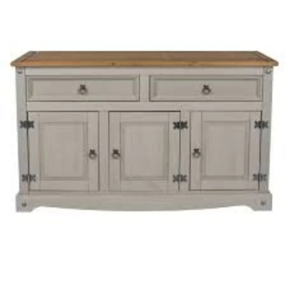 Boxed Puebla Grey Waxed Pine Medium Sideboard CRG916 (2 boxes)
