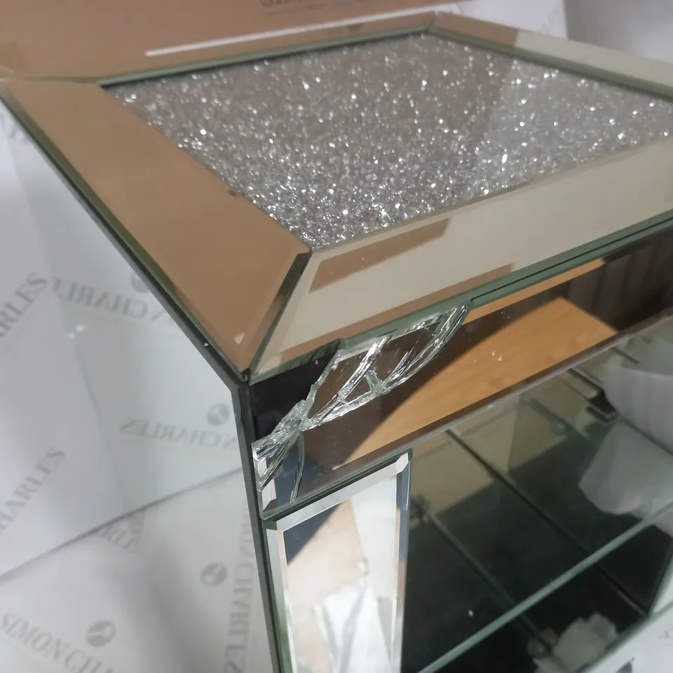 JULIAN MCDONALD MIRRORED SIDE TABLE / COLLECTION ONLY