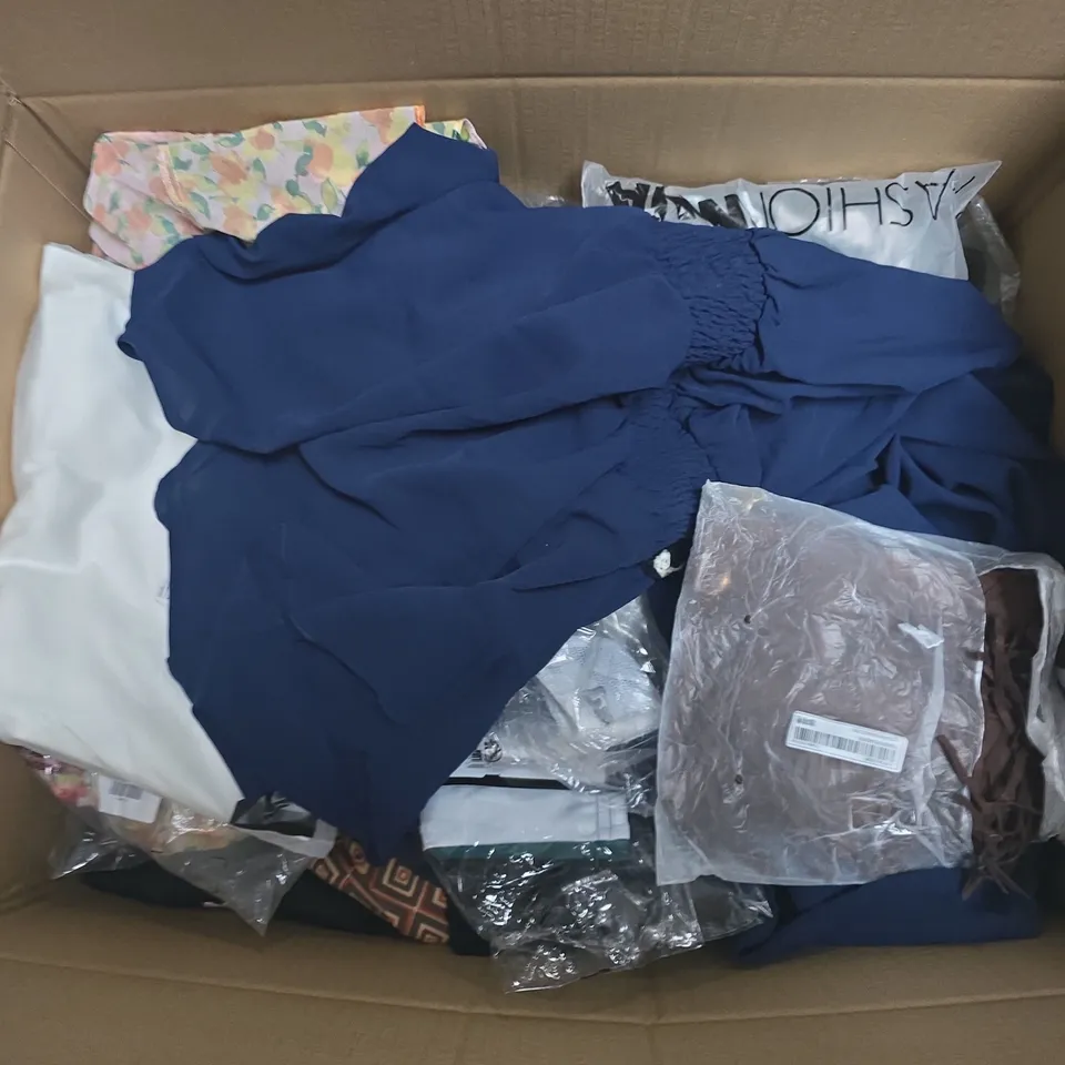 APPROXIMATELY 25 ASSORTED CLOTHING AND FASHION PRODUCTS IN VARIOUS STYLES AND SIZES - COLLECTION ONLY