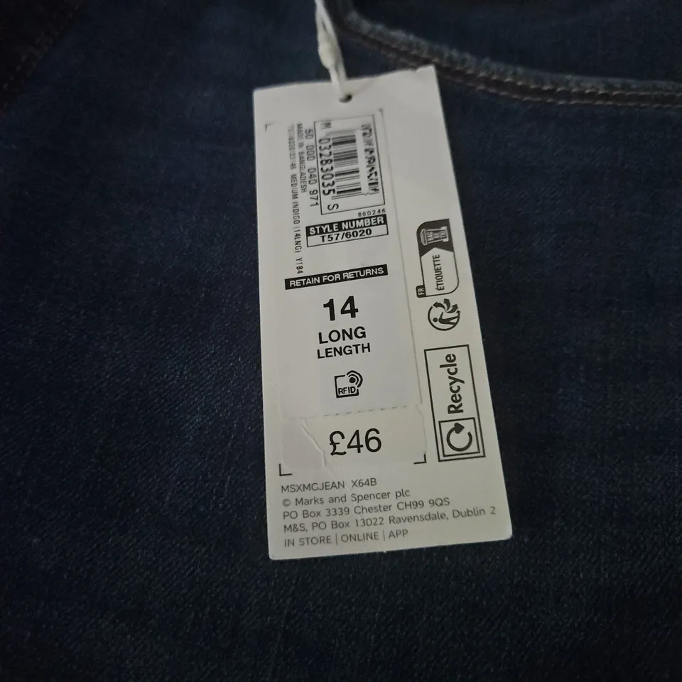 M&S MAGIC JEANS – WOMEN'S SLIM FLARE HIGH RISE, UK 14 LONG
