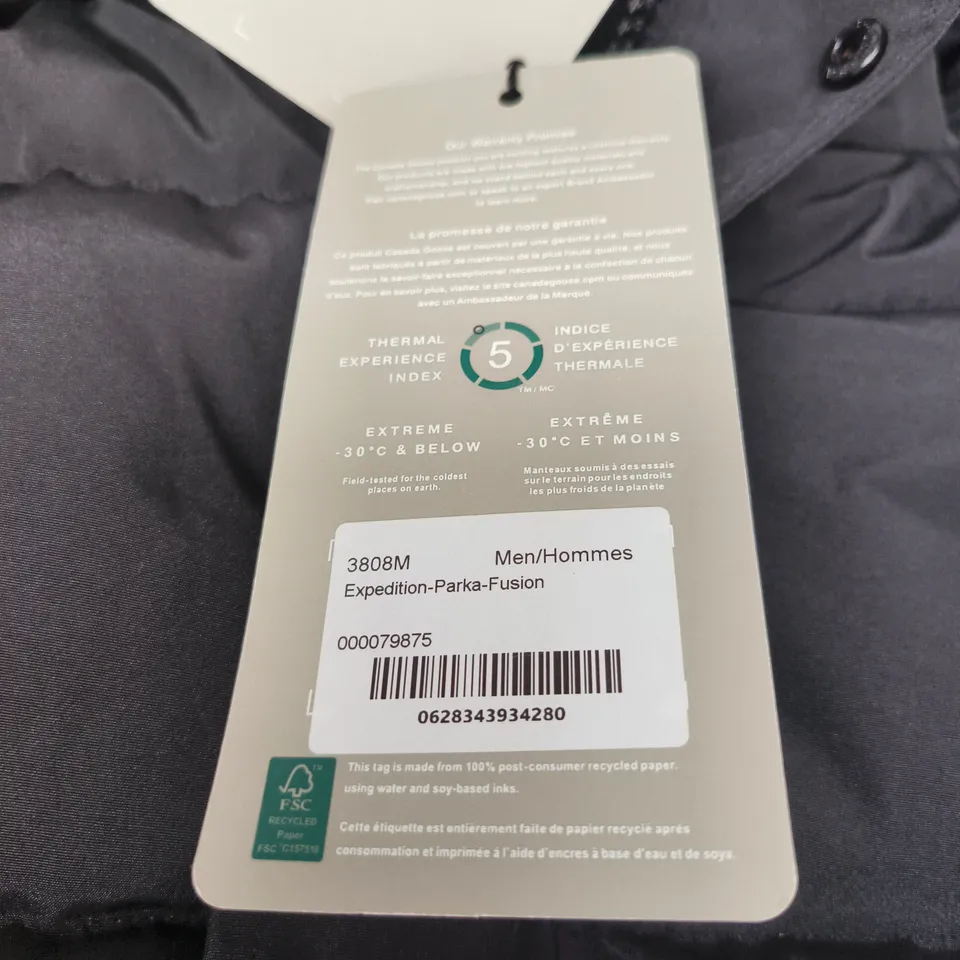 CANADA GOOSE EXPEDITION PARKA FUSION – MEN'S, BLACK (SIZE M)