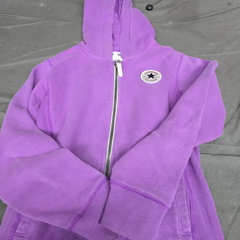 CONVERSE KIDS' ZIP HOODIE – PURPLE - 10-12 YRS