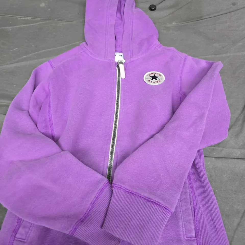 CONVERSE KIDS' ZIP HOODIE – PURPLE - 10-12 YRS