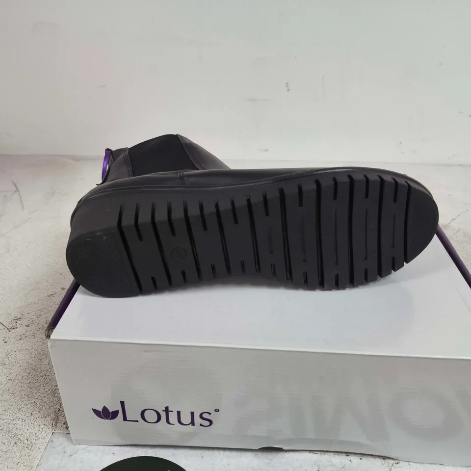 LOTUS DRESDEN BOOTS BLACK LEATHER SIZE 40 BOXED