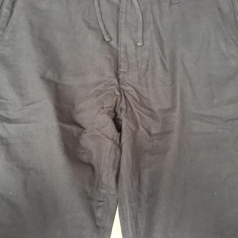 HOLLISTER SLIM STRAIGHT LINEN BLEND PANTS IN BLACK SIZE LARGE