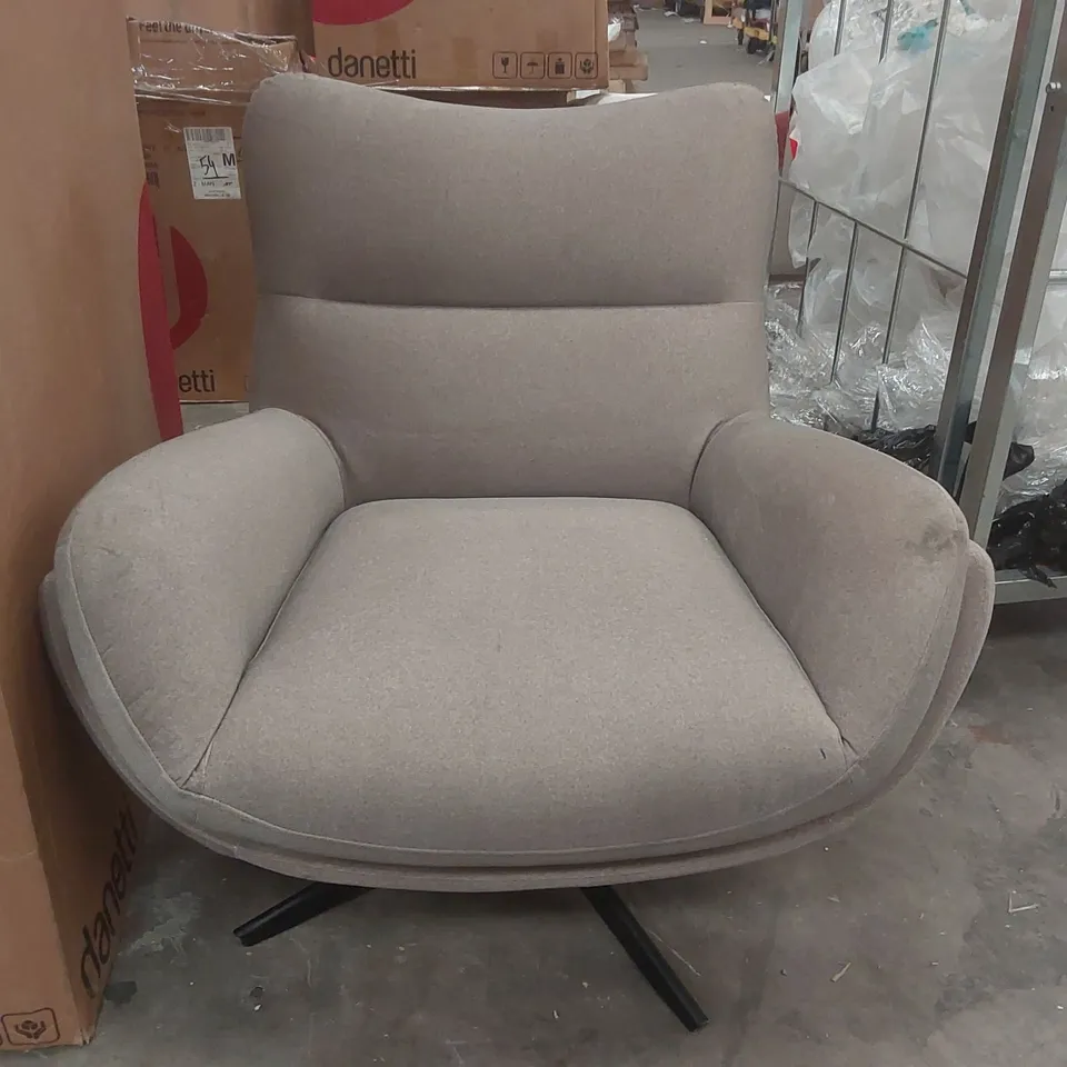 DANETTI PIPER SWIVEL PLUSH VELVET OCCASIONAL CHAIR 
