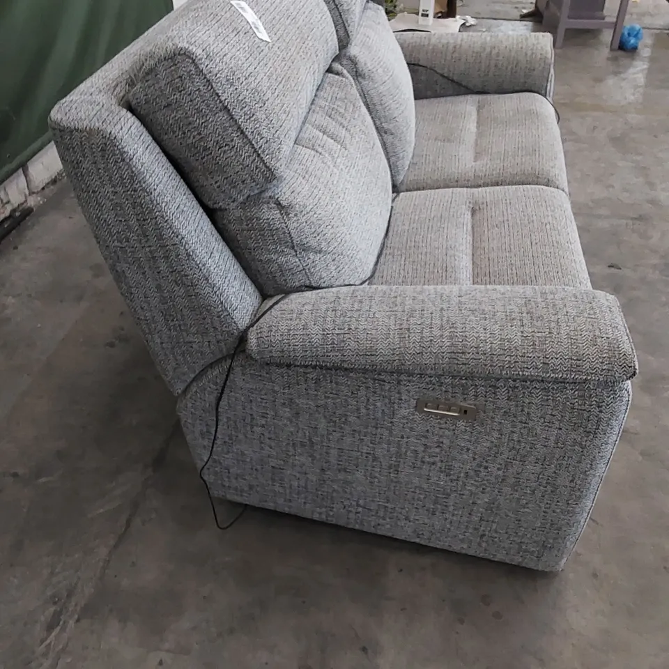 QUALITY G PLAN DESIGNER ELLIS LARGE ELECTRIC RECLINER SOFA IN ALFORD SLATE GREY FABRIC