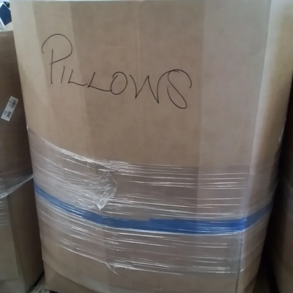 PALLET CONTAINING LARGE AMOUNT OF SUPPORT PILLOWS CUSHIONS AND SOFT FURNISHINGS 