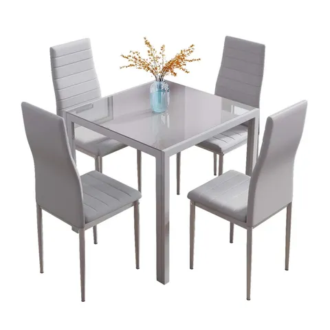 BOXEX OTISCO 4 PERSON DINING SET - GREY (2 BOXES)