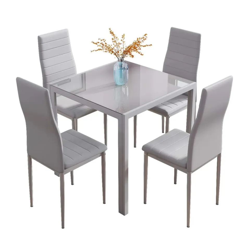 BOXEX OTISCO 4 PERSON DINING SET - GREY (2 BOXES)