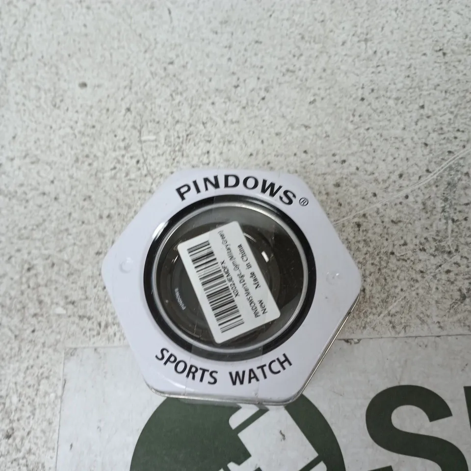PINDOWS MEN’S DIGITAL SPORT WATCH – BLACK WITH GREEN STRAP