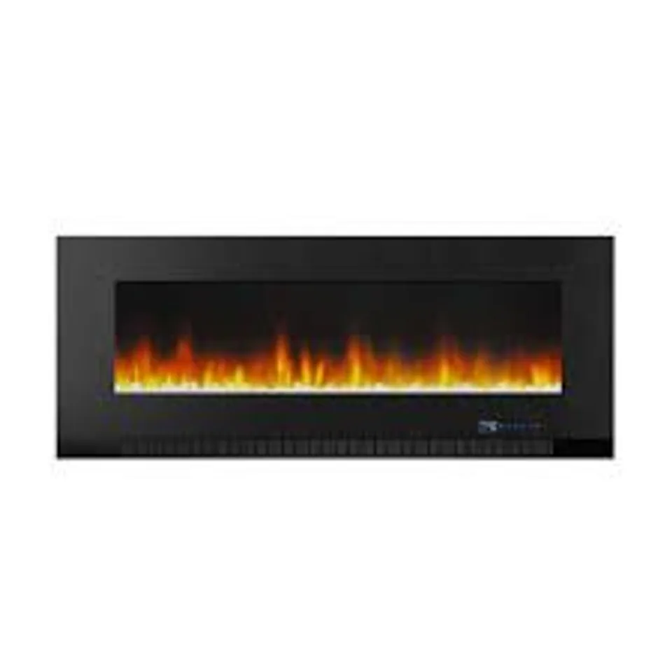 BOXED AMAZON BASICS WALL-MOUNT ELECTRIC LED HEATING FIREPLACE BLACK - UNPROCESSED RAW RETURN